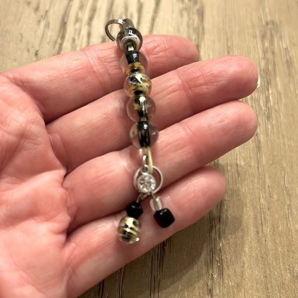 Glass Bead Bag Charm ~ Handmade - Picture 2 of 4